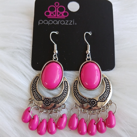 paparazzi Jewelry - Paparazzi Pink Dazzle Earrings